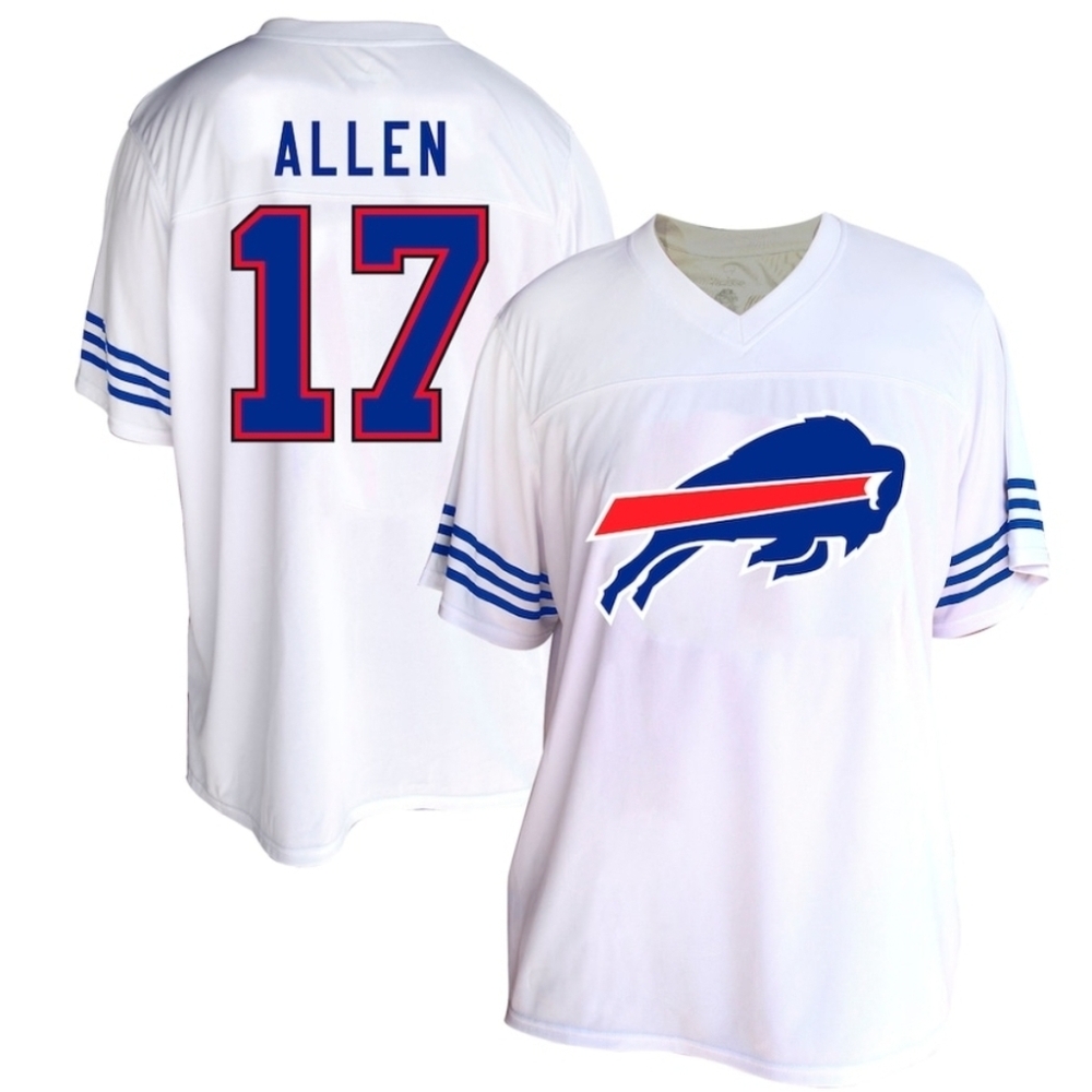 Josh Allen Buffalo Bills Womens White Jersey Plus Size
